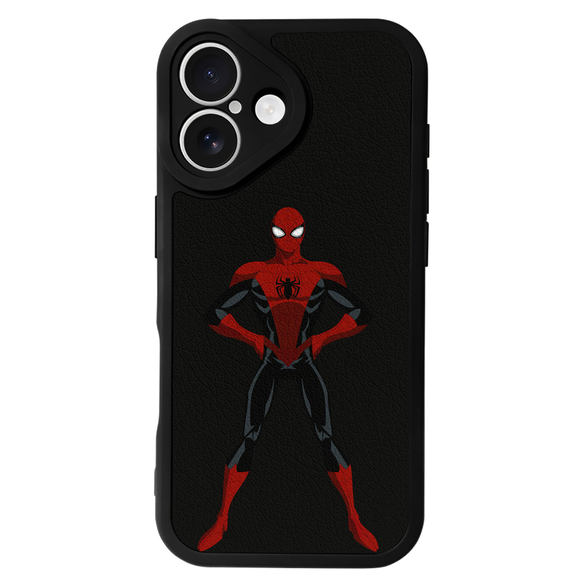 Spider Man スパイダーマン 【iPhone 16シリーズ対応】シリコンスマホケース（レザー調） 材質：シリコン